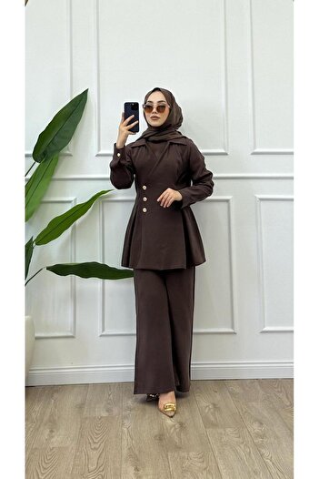HİJAB STORE Modal Suit Brown