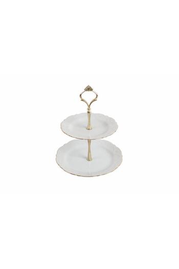 Porland Queen gold gilded 2 layer cookie plate 21cm