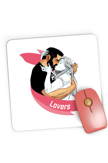 OEM Mousepad Gaming NFT XOXO Lovers Kiss Hug Kind Pencil Sketch, 21x19 cm