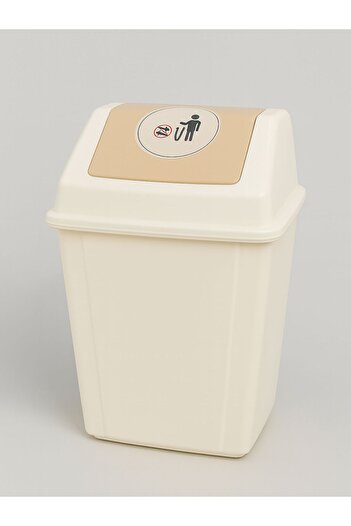 TSUMAB Classic Swing Top Trash Bin – 45L (Beige & White)