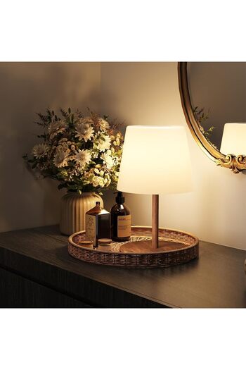 EZVALO Cordless Dimmable Table Lamp with 4500mAh Battery, Waterproof Rechargeable Night Light