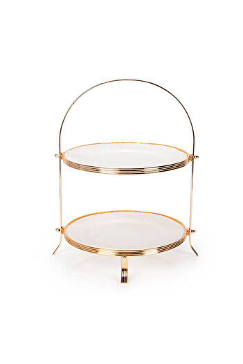 LA MESA 2 Tiers Round Serving Stand