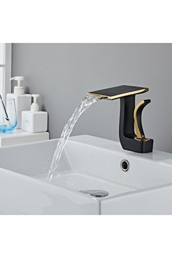 SMART GADGETS C&A Baterie lavoar baie, Cascadă Premium, Monocomandă, Design minimalist, Racorduri incluse, Inox