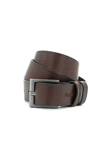 Tuna Nappa Genuine Floater Leather 4.00 cm Sports Men's Belt - Kmr255
