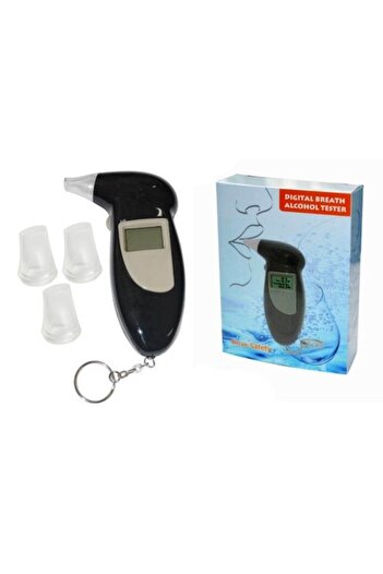 Palmonix Alcoometer Digital Alcohol Tester LCD with 4 Additional Mouthpieces, Black