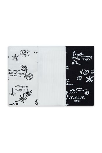 ESOTIQ Women's Classic Panties Set 3-Pack Cotton & Elastane Briefs Plain & Patterned | Mia-Mia