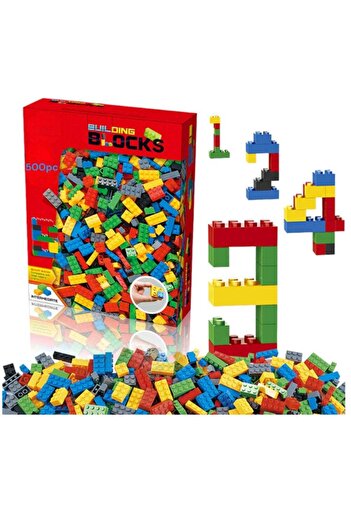Toybox Kids Educational Assembly Building Blocks, Kindergarten Early Educational Toys 500Pcs Random Colors