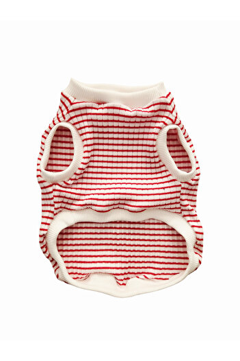 atelyu Cat Dog Clothes Slim Kashmirse Striped Tshirt