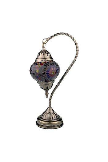 OEM Veioza metalica cu mozaic, in stil oriental. 18X38 cm M4