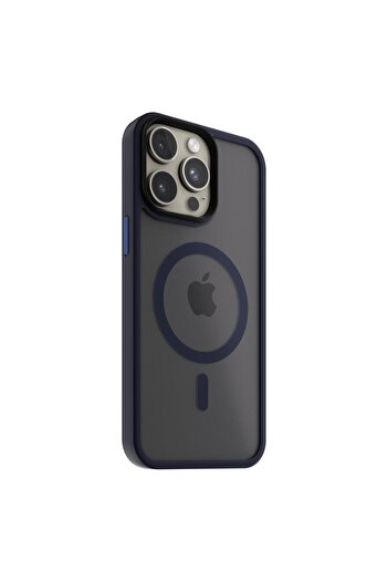 NEXT ONE Husa de protectie NOA MagSafe pentru iPhone 15 Pro Max, Midnight Mist