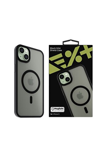 NEXT ONE NOA MagSafe Protective Case for iPhone 15, Black Mist