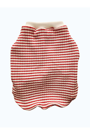 atelyu Cat Dog Clothes Slim Kashmirse Striped Tshirt