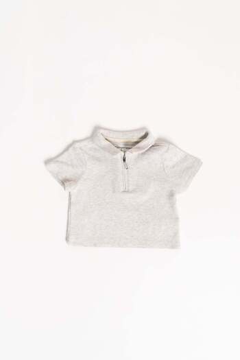 Gingersnaps Boys' Short Sleeve Solid Zip T-Shirt