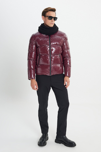 AC&Co / Altınyıldız Classics Men's Claret Red Standard Fit Regular Cut Cold-Proof Casual Coat