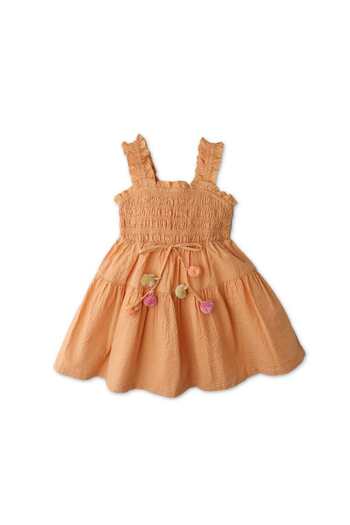 Gingersnaps Girls' Solid Dress with Wide Straps