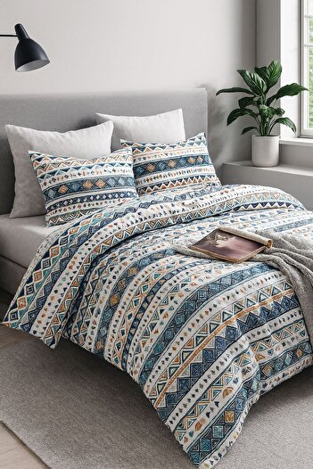 Sheri Home YENİ 100% Yıkanmış Pamuk Tek Kişilik Nevresim Seti(Yorgan Kılıfı+1 Adet Yastık Kılıfı) MODEL8821