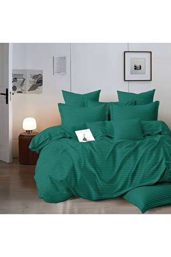 Pucioasa Horeca Damask Bed Linen (Thick) - Green - King Size