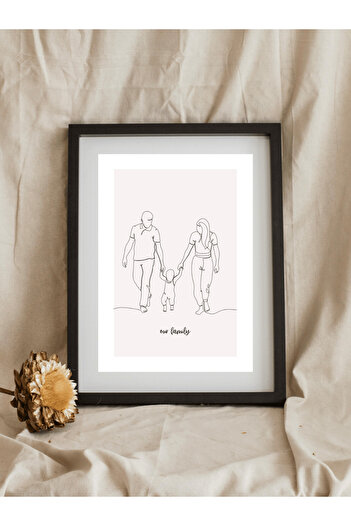 JESSE STORY Our Family Minimalist Design Decorative Frameless Wall Painting (Poster)