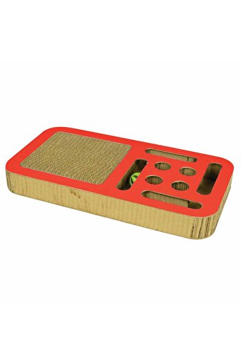Agility Cardboard cat scratcher Scratch&Play, 45.08x24.38x5.08 cm, Red