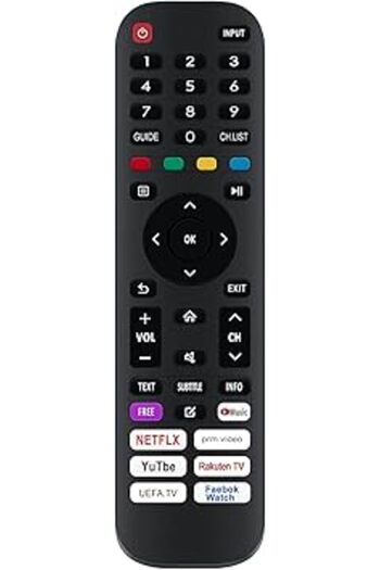 The Bros EN2AH30H Remote for Hisense Smart TV 40A4EG, 40A4FG, 40A4HG & More (Sub EN2AK30H, EN2AP30H)