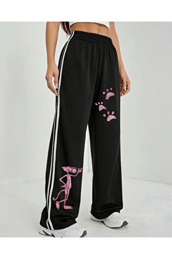Touz Moda Pink Panther Oversize ελαστικό φαρδύ αθλητικό παντελόνι