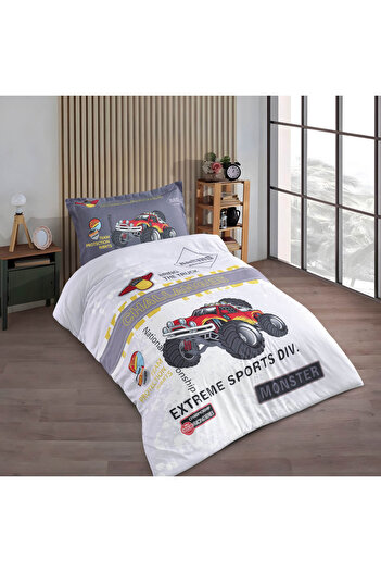 Alhabib bedding Lima children's summer light single and a half white multi-colored bedspread, 2 pieces