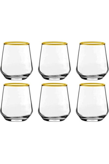 Elista 420202 Allegra Set of 6 Coffee Side Water Glasses Gilded