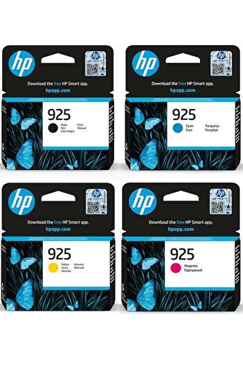 HP 925 4-Color Ink Cartridge Set For Officejet Pro 8123, Officejet Pro 8120 series, OfficeJet Pro 81