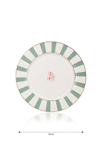 LC Waikiki LCW HOME Karişik Çiçek Baskılı Porselen Pasta Tabağı 19 cm
