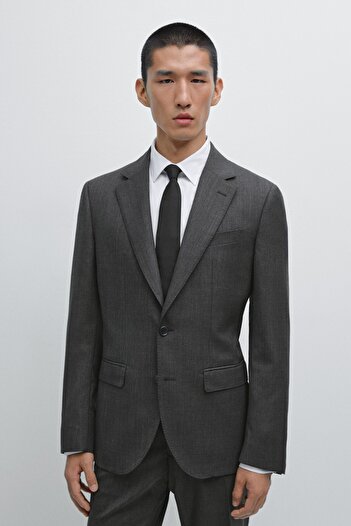 Massimo Dutti %100 yün klasik blazer