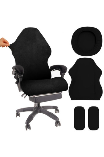 zola Gaming chair cover set with zipper, 4 pieces, seat 52.5x50 cm, backrest 83x57 cm, armrests 36 cm