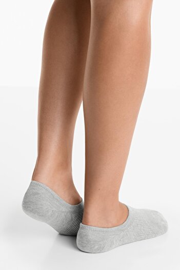 Oysho 3 pairs of high-cut cotton blend invisible sports socks