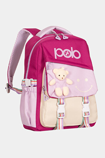 Miracle My Polo Durable Girl Boy Child Comfortable Primary School Backpack with Cute Teddy Bear