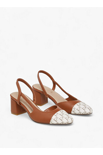 Paprika Printed Shoes with Block Heels