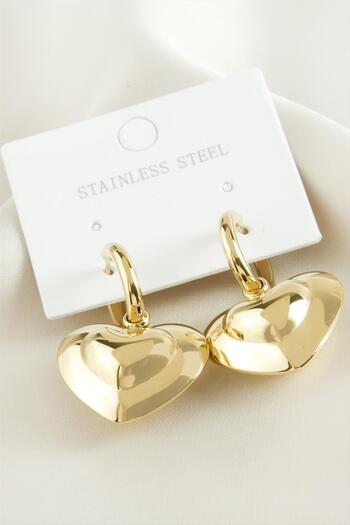 feryal Heart Luxury Steel Earrings