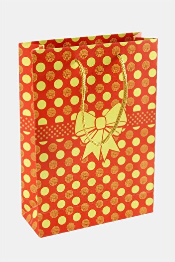 ZERO LAND Hn-Shop 11X17 Stringed Cardboard Bag with Ribbon 1 Piece-Orange