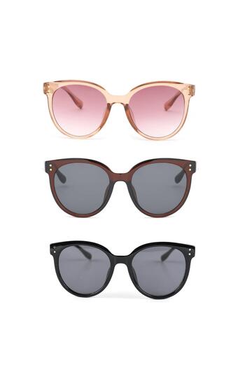 Lozzo Triple Advantage Set Women's Uv400 Protection Oval Sunglasses 23008