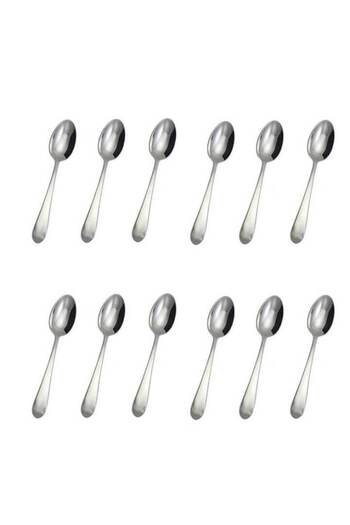 OEM Set of 12 Stainless Steel Spoons, Polished, Grunberg