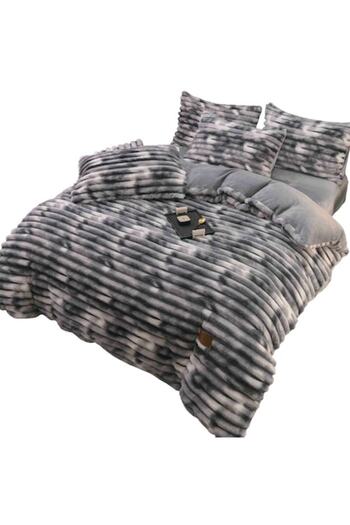 OEM Double Bed Set Cocolino, 4 Pieces, Thick Stripes