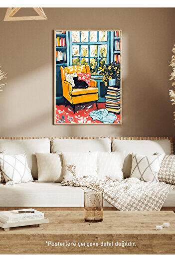 One Little Happiness Table Aesthetic Wall Painting, Frameless Painting
