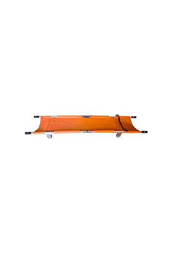Stutenham FZE Foldable Stretcher (Orange w/ wheels)