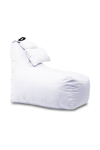 Pufrelax Fotoliu puf, Miraggio, perna inclusa, material impermeabil, Alb
