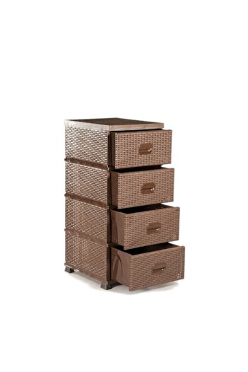 sterk Dulap 4 Sertare Ratan, Sterk, Maro, Plastic
