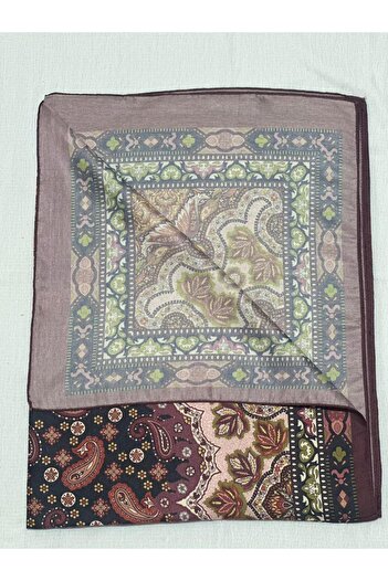 Shawl Passion Retro Pattern Medine Silk Burgundy Shawl
