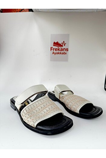 NEWGÜLTEKİN Genuine Leather Hand Knitted Comfortable Light Stylish Sandals