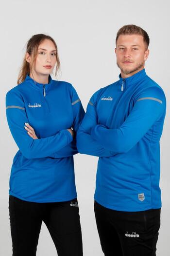 Diadora Alto 25 Training Tracksuit Single Top Saks Blue