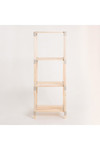 homez 4 Layer Wooden Storage Rack Beige, 113*33*41Cm