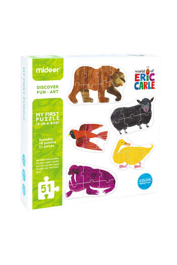 Mideer Eğitici ve Renkli İlk Yapboz Seti Eric Carle’dan ilham alan puzzle (2+ Yaş)
