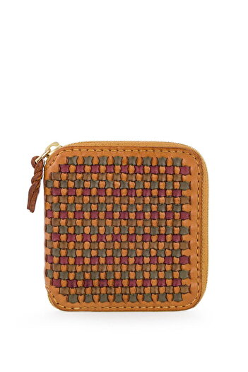 GÖN Handmade Light Camel-Multicolor Women's Wallet Cot