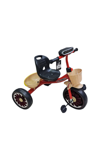rexa Red Children's Tricycle with Front & Rear Baskets